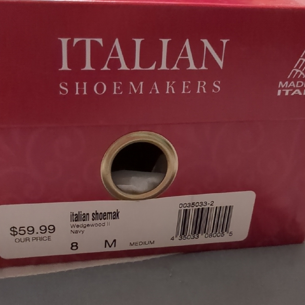 Italian Shoemakers Blue Wedge Shoes - Picture 6 of 7